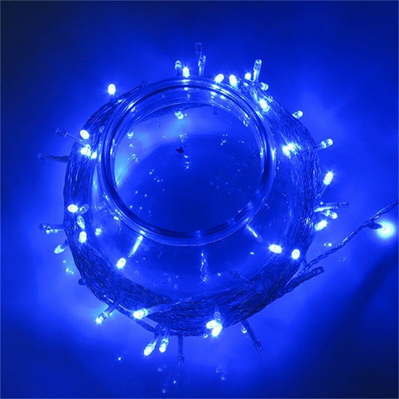 パーティー、クリスマス、ガーデン、ip44、300 LED、8モード、絶妙で耐久性のある、ゴージャス、32mの妖精の青い文字列ライト