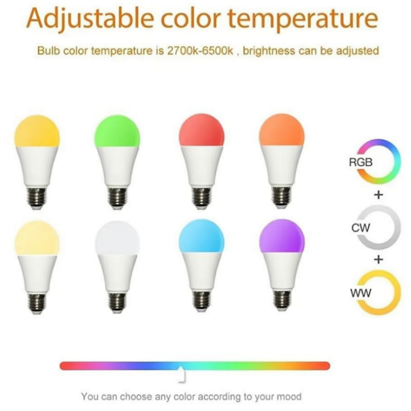 COZYLIFE-Ampoule LED Intelligente Wifi, 15W, RGB, Lumière à Intensité Variable, avec Alexa, Google Home, Commande Vocale, Lampe Magique