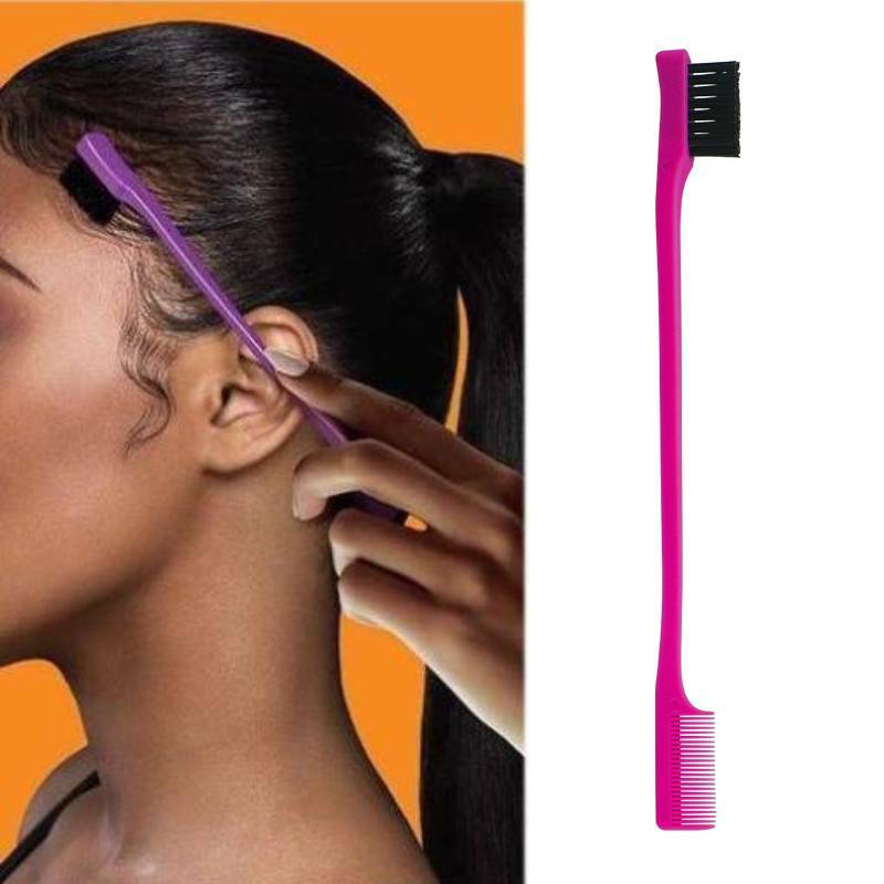 Edge Brush Double Side Edge Control Hair Comb Hair Styling Brush Salon Professional Accessories Eyebrow Brush