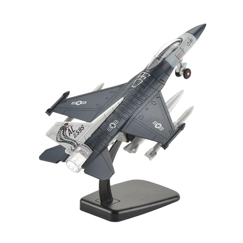 F16 Soufa Fighter Model, Diecast Aircraft Souvenir, colecionável para casa, azul escuro, 1: 72