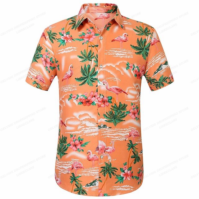 قمصان هاواي للرجال والنساء بأكمام قصيرة ، قميص شاطئ صيفي ، بلوزة للرجال ، ياقة مدورة ، ملابس غير رسمية ، موضة