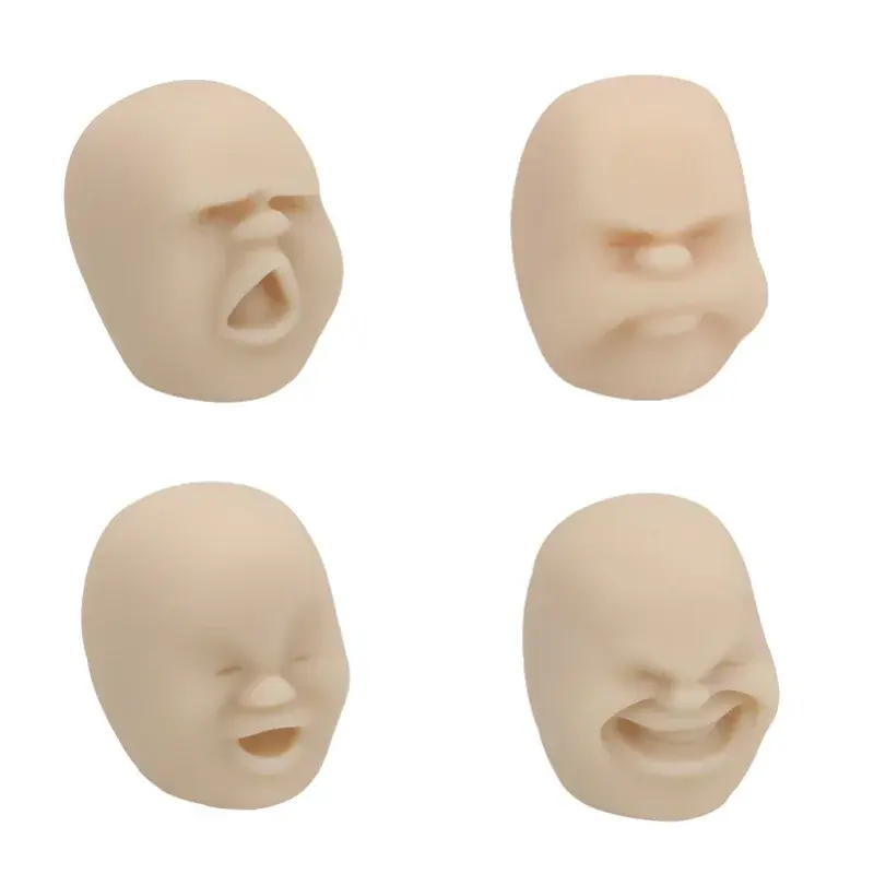 Mainan Squishy bola ventilasi emosi wajah manusia mainan bola antistres baru yang menyenangkan mainan Fidget pereda stres dewasa untuk kecemasan