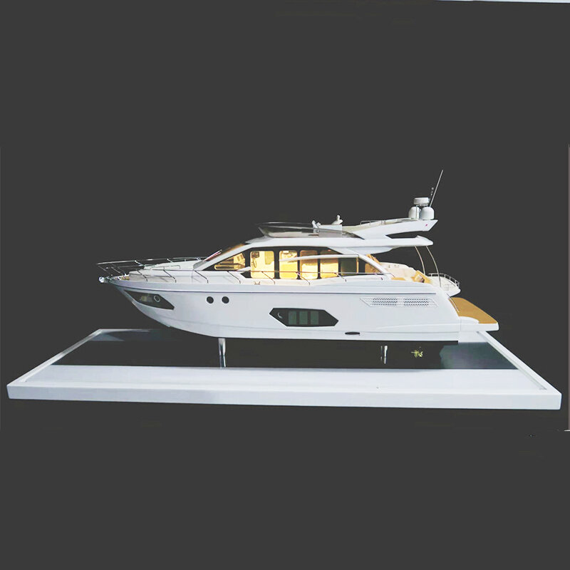 Modelo de barco de yate de lujo, 60cm, modelo de barco, decoración exquisita, adornos, regalo