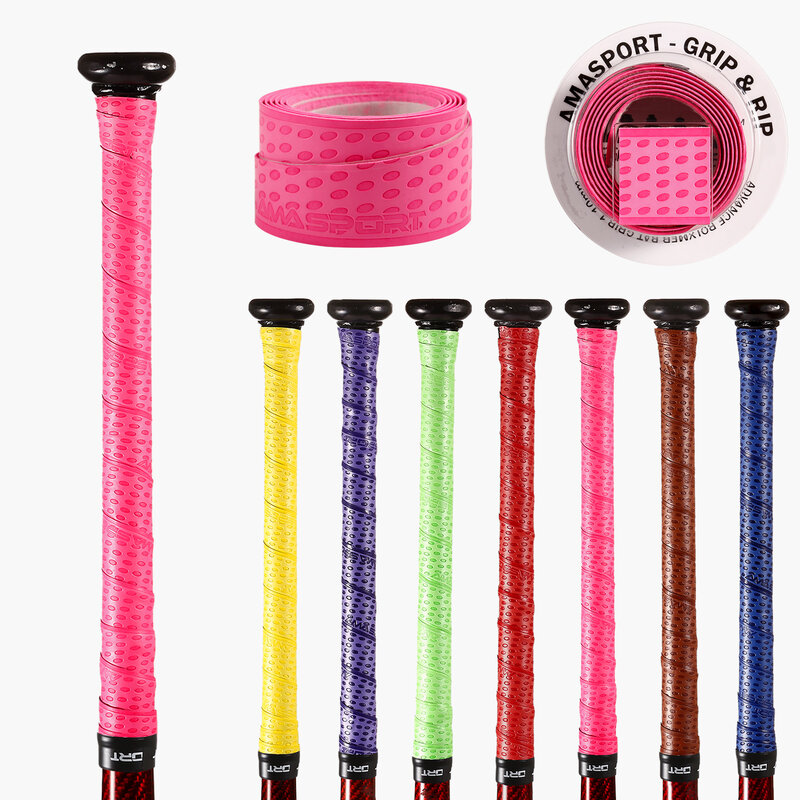AMASPORT-cintas de agarre para bate de béisbol, banda para el sudor antideslizante para Softball, accesorios para bate de béisbol, 50/100 piezas