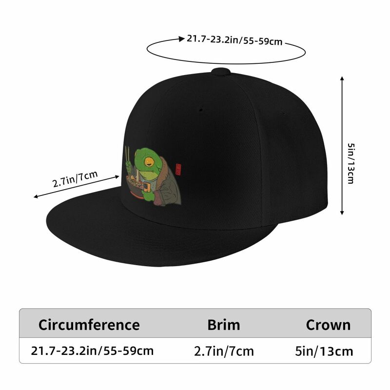 Gorra de béisbol Ramen Lover Frog para hombre y mujer, gorro militar de Anime Rave, sombreros para el sol
