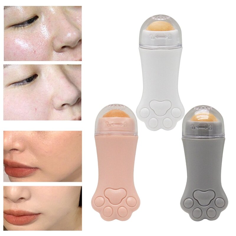 Natural Volcanic Roller Oil Control Rolling Stone Face Skin Care Tool Facial Cleansing Oil Absorption Roller Ball