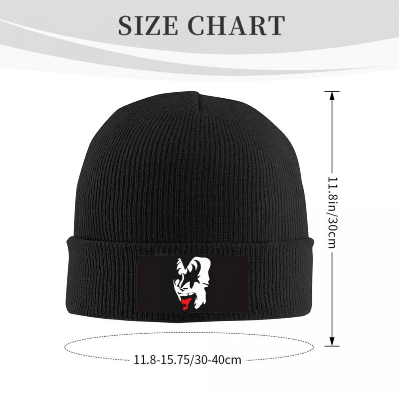 Rock Kiss Band Unisex Adult Knitted Caps Winter Motion The Demon Kiss Warm Pullover Caps Men and women Gift