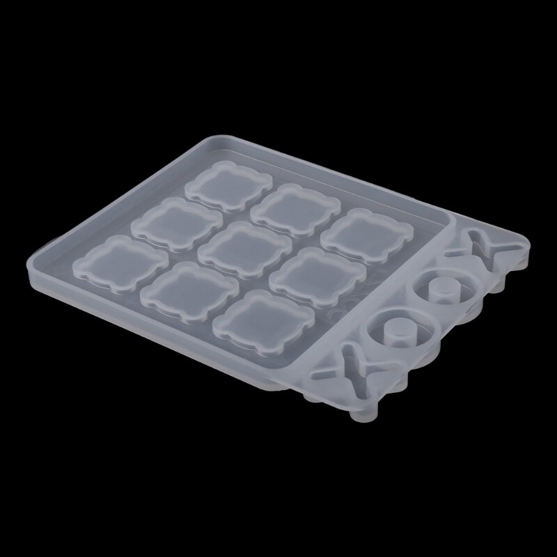 XO Board Game Khuôn Nhựa Vui Nhộn Silicone Nhựa Dính Khuôn Đúc Cho Đồ Trang Trí Trang Trí Bàn