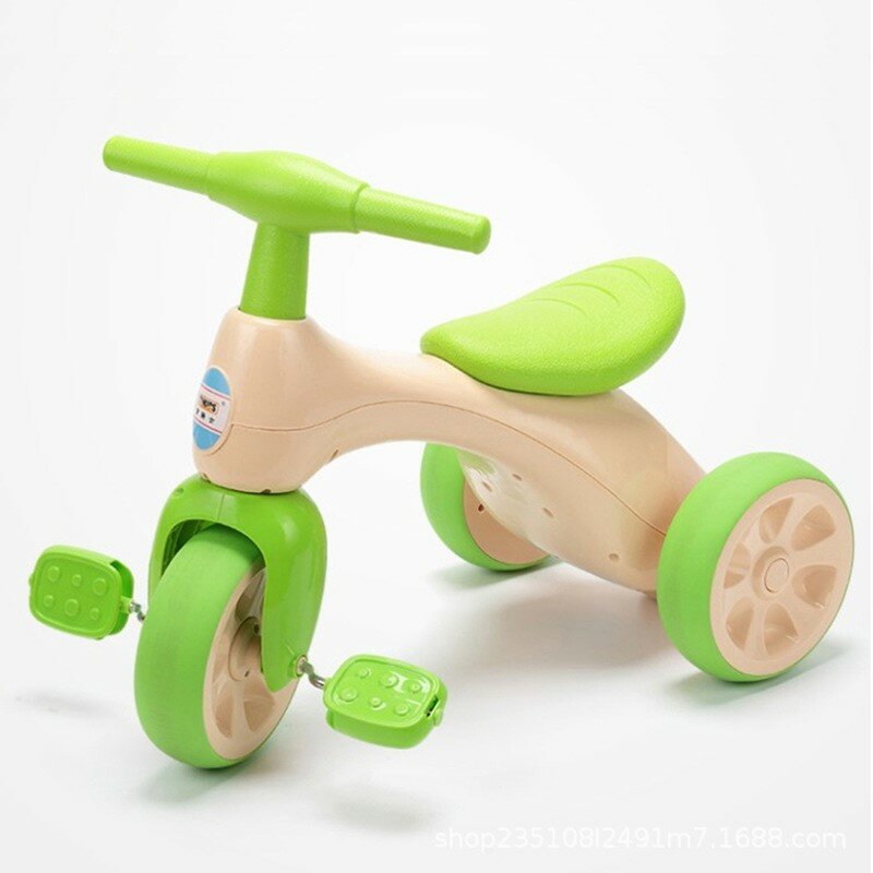 어린이 세발 자전거, 1-3 세 남아 및 여아용 페달링 스쿠터, 야외 어린이 자전거, 걷기 및 사이클링 장난감