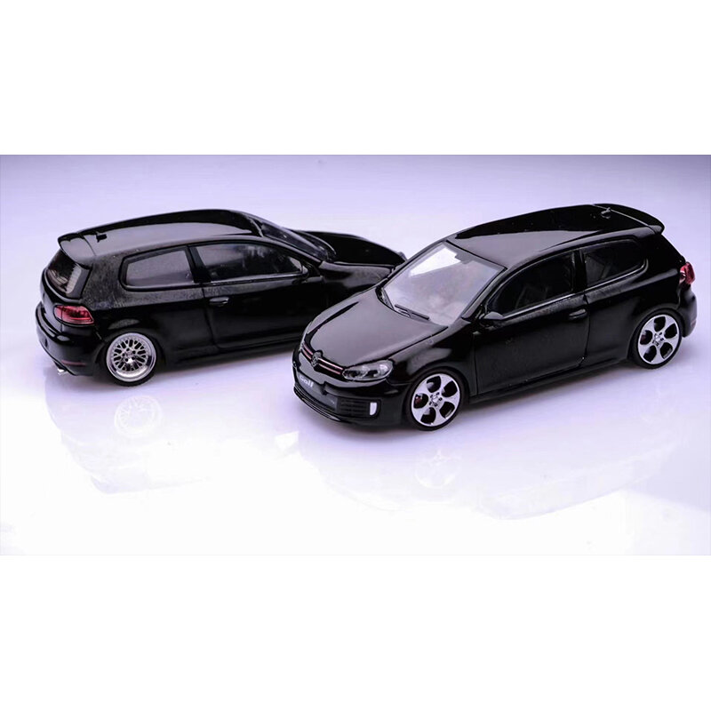 Maxwell-capota que se puede abrir, modelo de coche, juguetes en miniatura, preventa, 1:64, Golf GTI MK6 VI, VAG BBS, Diorama Diecast