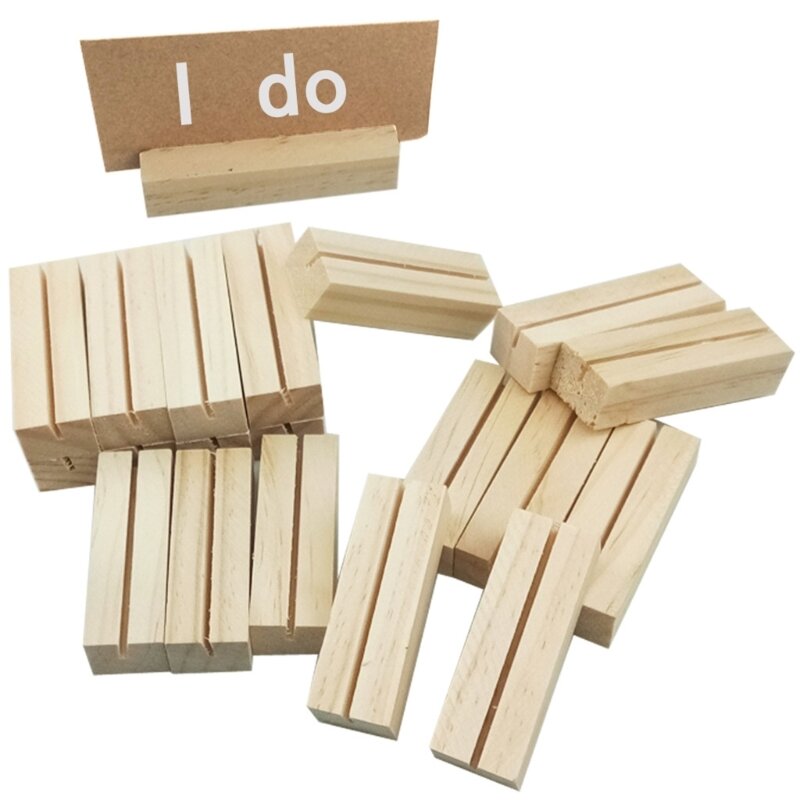 Supporti per numeri da tavolo in legno da 20 pezzi, supporti per segnaposto con nomi DropShipping