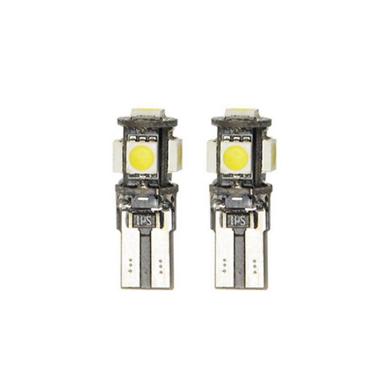 Bombillas laterales para salpicadero, luz LED CanBus de cuña T10, 5SMD, 5050, CC de 12V, color azul, 2 piezas
