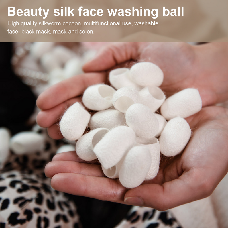 100pcs Organic Natural Cocoons Cleanser Balls Clean Blackhead Dark Spot Care Tool for