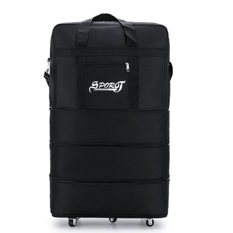 2023 New Large Capacity Foldable Durable Luggage Trolley Case Oxford Waterproof Durable Wheeled Travel Bag Luggage