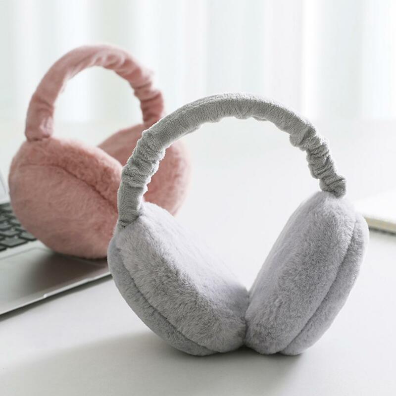2023 New Soft Plush Ear Warmer Winter Warm Earmuffs for Women Fashion Solid Earflap Outdoor Cold Protection Ear-Muffs Ear Cover
