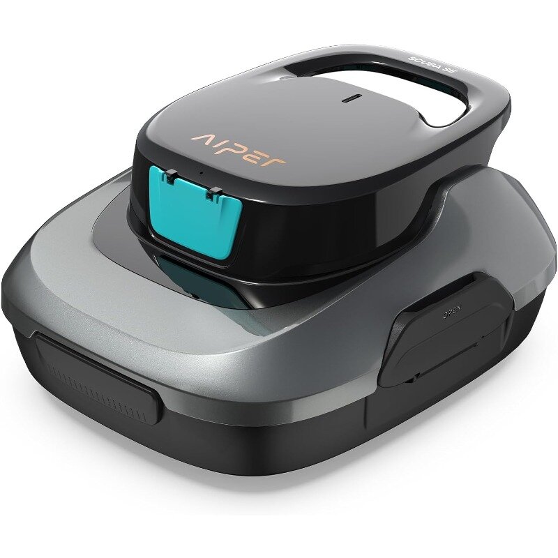 AIPER Scuba SE Robotic Pool Cleaner, Cordless Robotic Pool Vacuum, Lasts up to 90 Mins, Ideal for Above Ground Pools