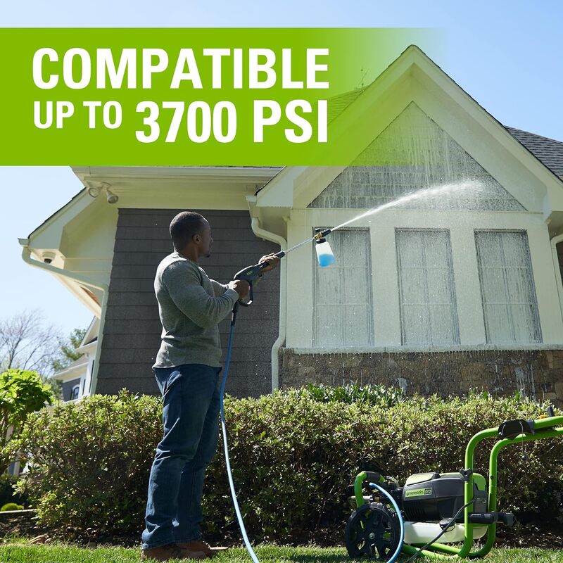 Greenworks 3000 PSI Pressure Washer (2.0 GPM Max) with Foam Cannon - Powerful Enough to Remove Pesky Dirt and Grime on Siding