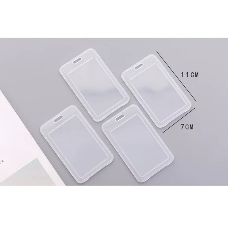Card Holder  Clear Plastic Badge Protector Forcompany Diy Machinable For Bus Pass Clarity Light Can Hang Rope For Men