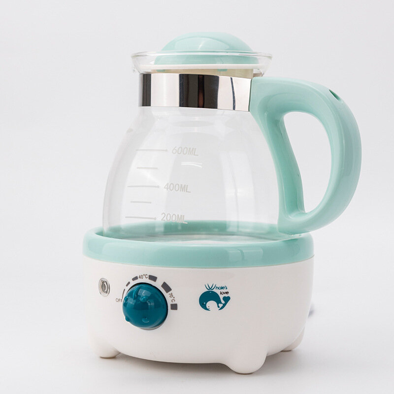 Regulador de leche para bebés domésticos, lavado de leche, olla térmica de vidrio a temperatura constante, gran capacidad, 600ml
