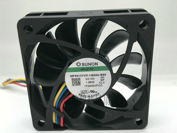 Ventilador de refrigeração do servidor SUNON-4-Wire, DC 12V, 1.98W, 60x60x15mm