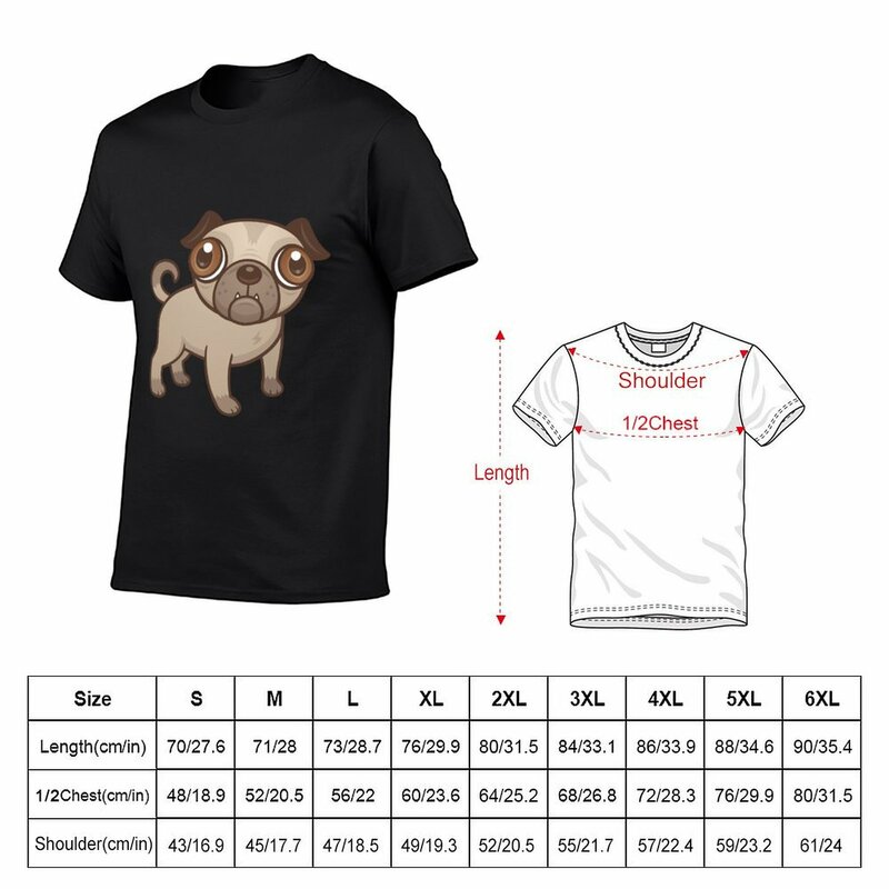 Pug Puppy 만화 티셔츠, 소년용 헤비웨이트 동물 프린트, 남자 동물 프린트, 재미있는 그래픽 티셔츠