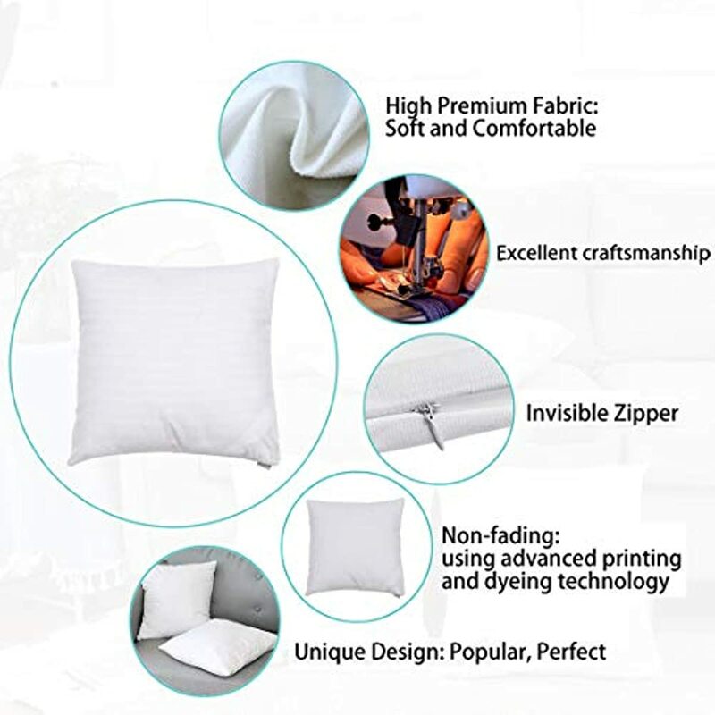 スロー枕カバー,家の装飾用のモダンな白い四角い枕カバー