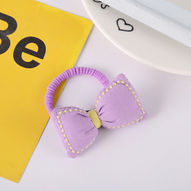 Weben Scrunchie Headwear 2023 Neue Kinder Elastische Gummi Kawaii Süße Bogen Haar Bands Krawatten für Kinder Mädchen Kleidung Zubehör