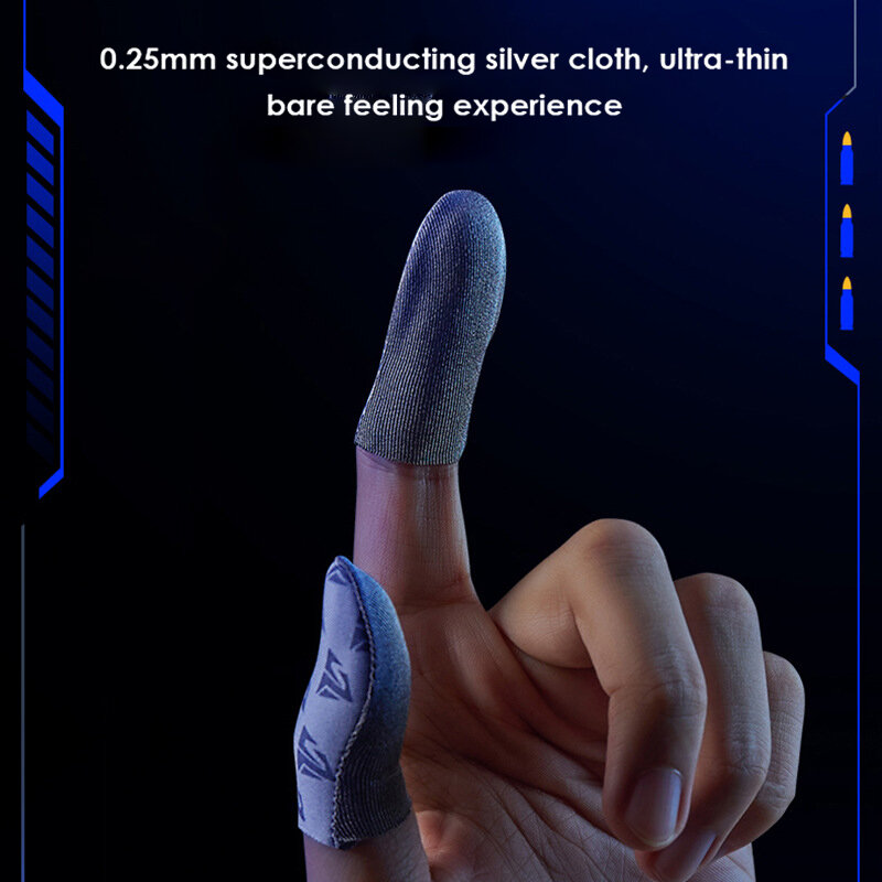 Guantes de dedo para juegos, manoplas de dedos mejoradas con caja, PUBG transpirables para juegos móviles, accesorios de juegos ultrafinos