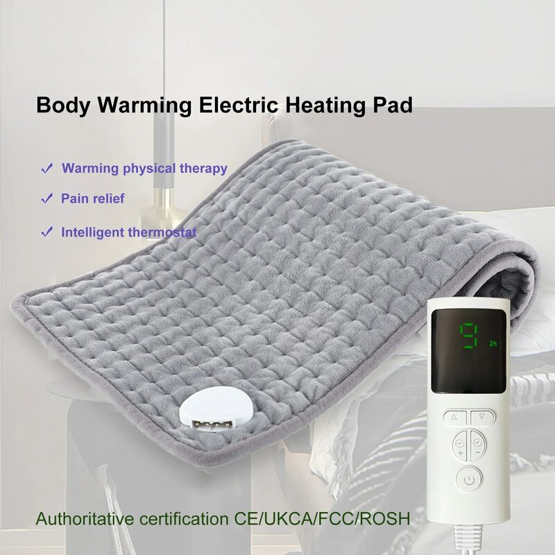 Almohadilla calefactora eléctrica multifuncional para el dolor de espalda, almohadilla calentada en caliente para el dolor muscular, alivia el aumento rápido de la temperatura