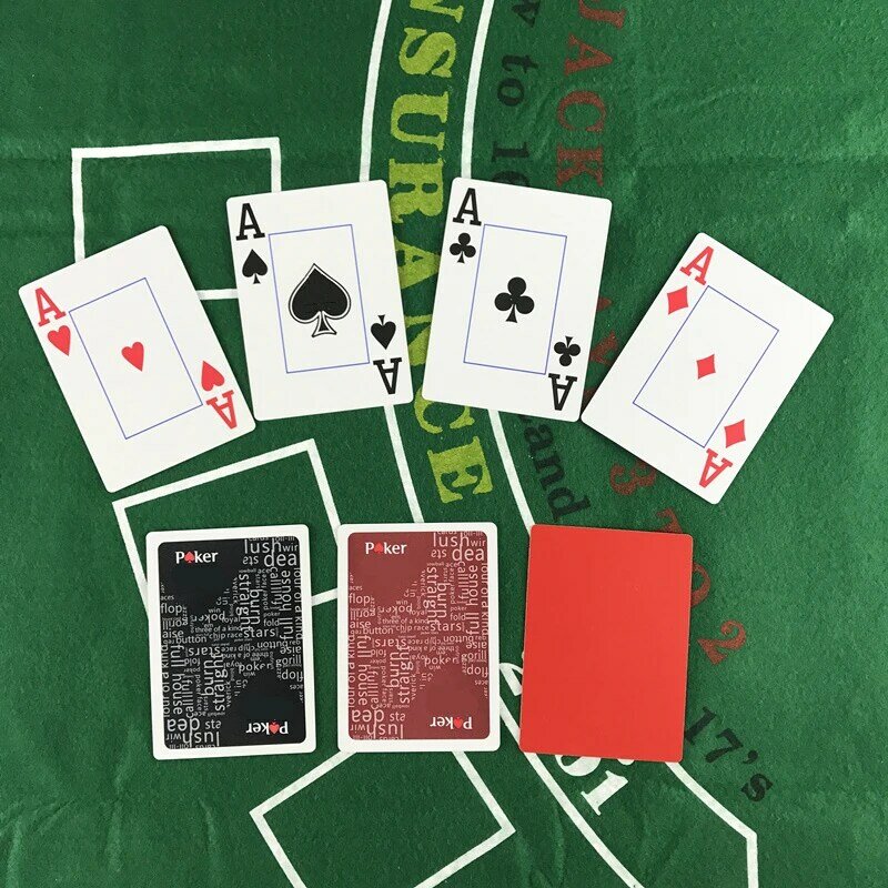 Juego de cartas de póker de plástico, juego de mesa de alta calidad, Texas Hold'em, resistente al agua y opaco, entretenimiento, 2 unids/lote