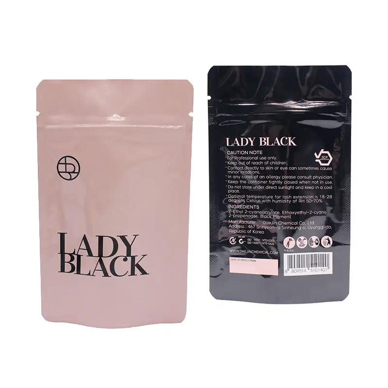 5 bottiglie corea Lady colla per Extension ciglia nera tappo nero individuale adesivo impermeabile per strumento di bellezza per trucco sensibile da 5ml