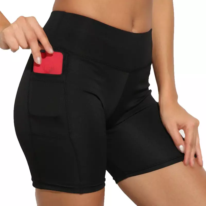 Women's Biker Shorts Gym for Training Yoga Cycling Leggings Training and Exercise Running Fitness Workout Shorts with Pockets