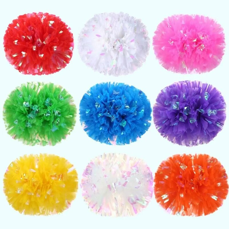 Pompons de jeu de pom-pom girl, haute qualité, 9 couleurs, boule de fleurs, sports de pom-pom girl, 25cm