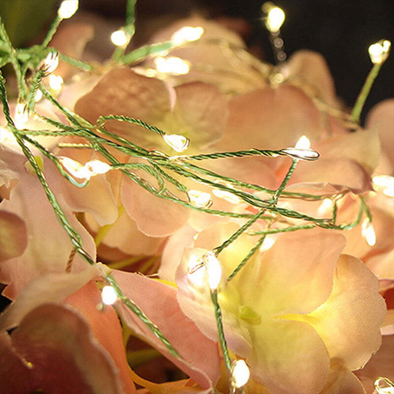 Luzes LED ao ar livre Natal String Guirlanda Fairy Light Iluminação do feriado Festa de Halloween, Casamento, Decoração de Ano Novo, Cluster, 18m