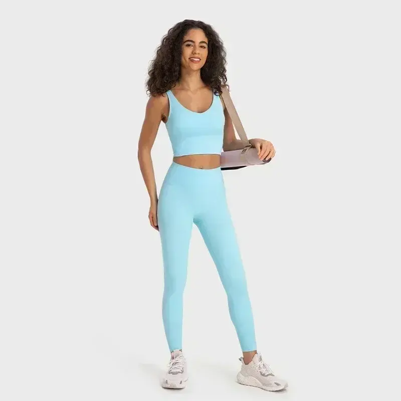 Lemon rompi olahraga wanita, pakaian dalam lari Yoga push-up bantalan dada tinggi elastis bernapas punggung dalam