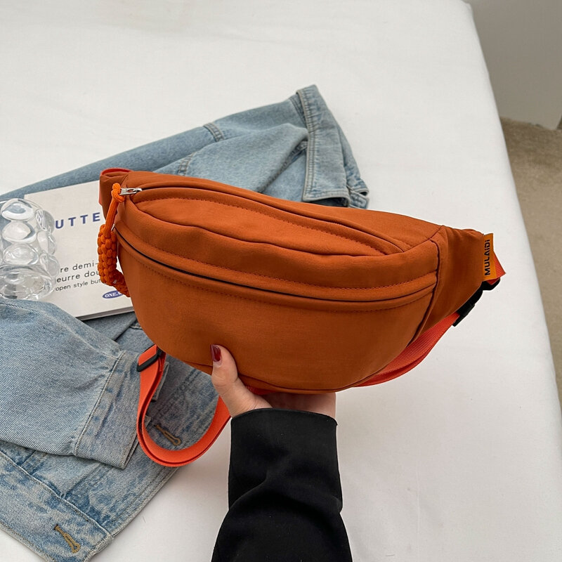 Tittoegirls borsa sul petto Fashion Sports Pack borsa a tracolla in tessuto di cotone borsa a tracolla multifunzionale per coppie in stile College retrò