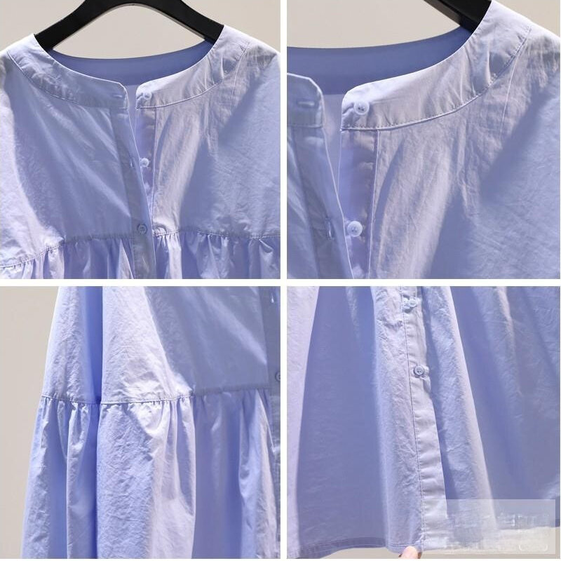 Camicie donna minimlaista solido vendita calda 4 colori All-match estate resistente al sole Harajuku donna Casual Blusa moda popolare base