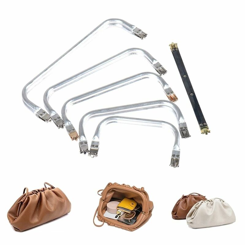 Детали для квадратных сумок, серебристые аксессуары для изготовления сумок, металлический замок для сумок, металлическая рамка для кошелька, клатч с защелкой