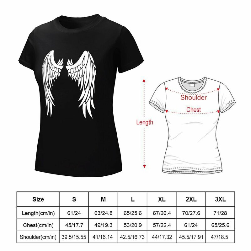 T-shirt style mouski ailes d'ange pour femmes, vêtements de créateurs, mode, mignon, médicaments, luxe