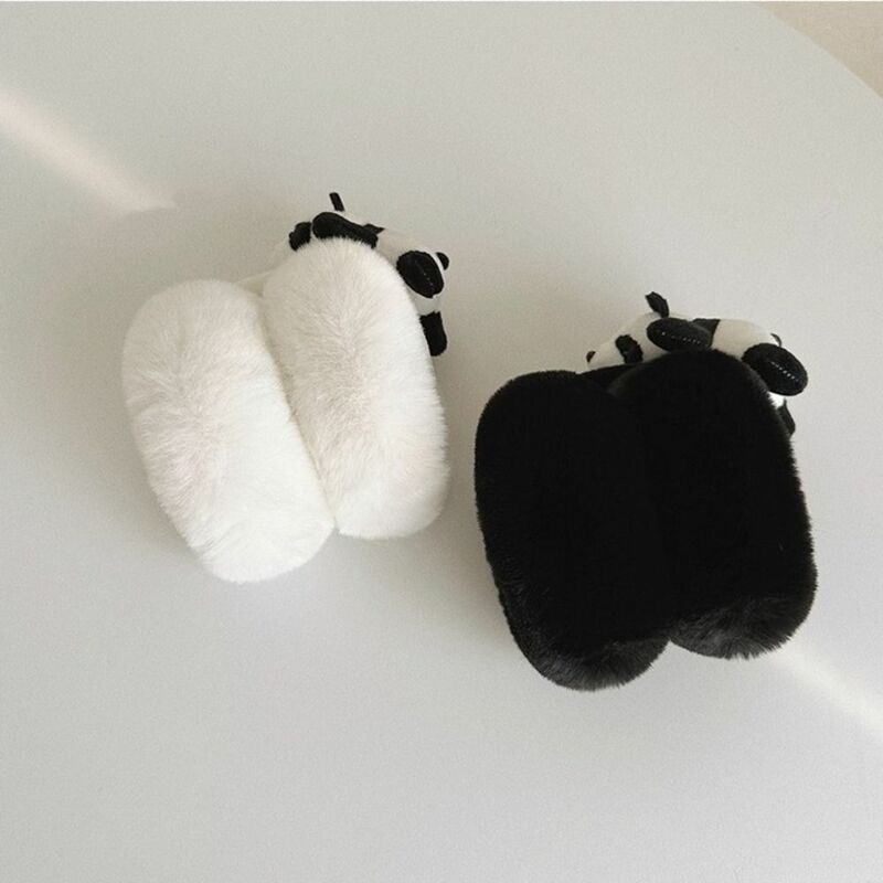 Soft Plush Ear Warmer Cute Cold Protection Panda Shape Ear Muffs Folding Windproof Ear Cover Men