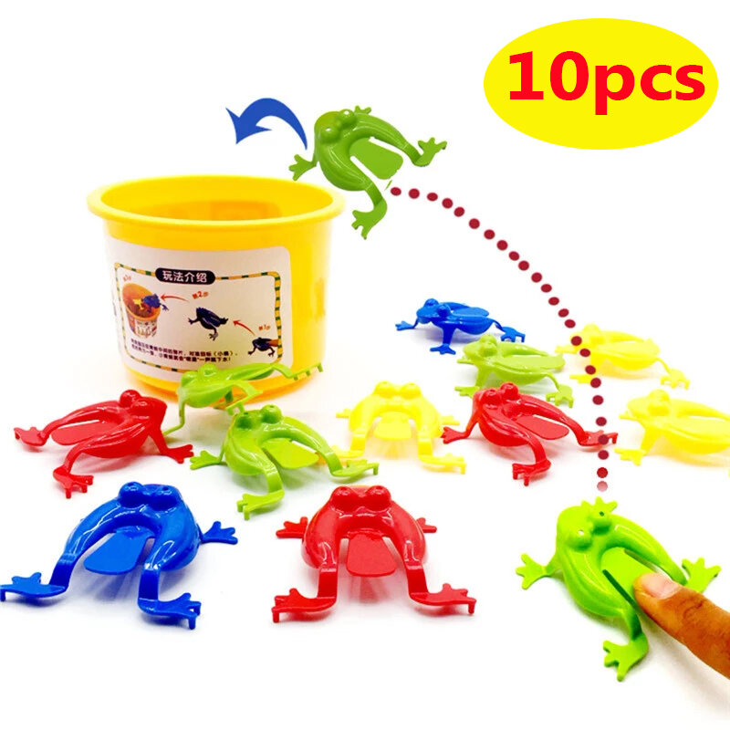 10 Pcs Jumping Kikker Bounce Speelgoed Voor Kids Novelty Diverse Stress Reliever Speelgoed Voor Kinderen Verjaardagscadeau Party Favor Geschenken