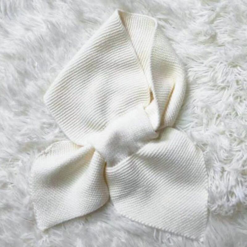 Caldo sciarpa incrociata inverno lavorato a maglia maglione antivento papillon staccabile Casual scaldacollo donna