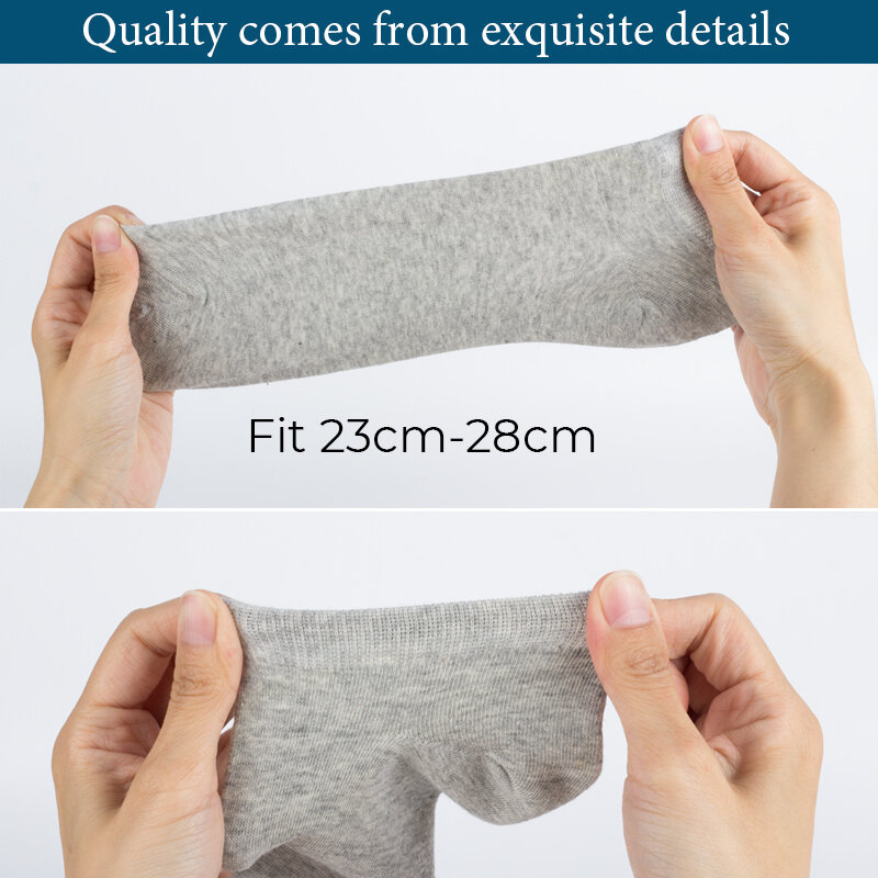 HSS-Calcetines finos de 100% algodón para hombre, medias transpirables e invisibles, color negro, ideal para estudiantes, de alta calidad, tallas 39-44
