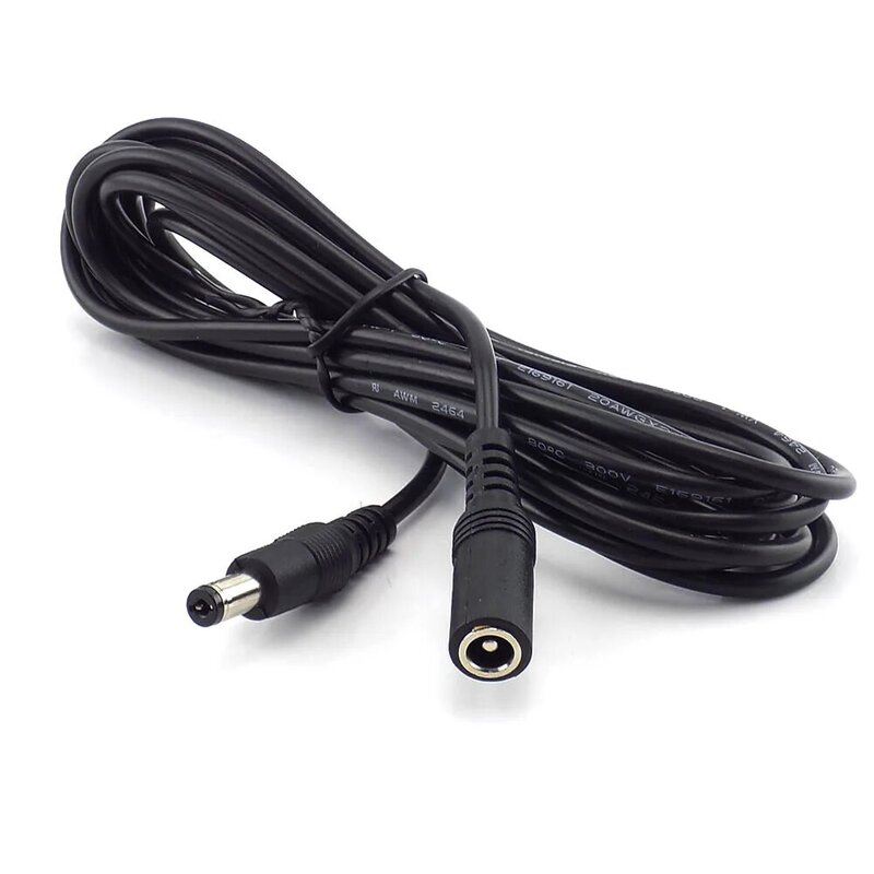 Cable de extensión de alimentación CC, 12V, 5,5mm x 2,1mm, conector para tira LED, cámara CCTV