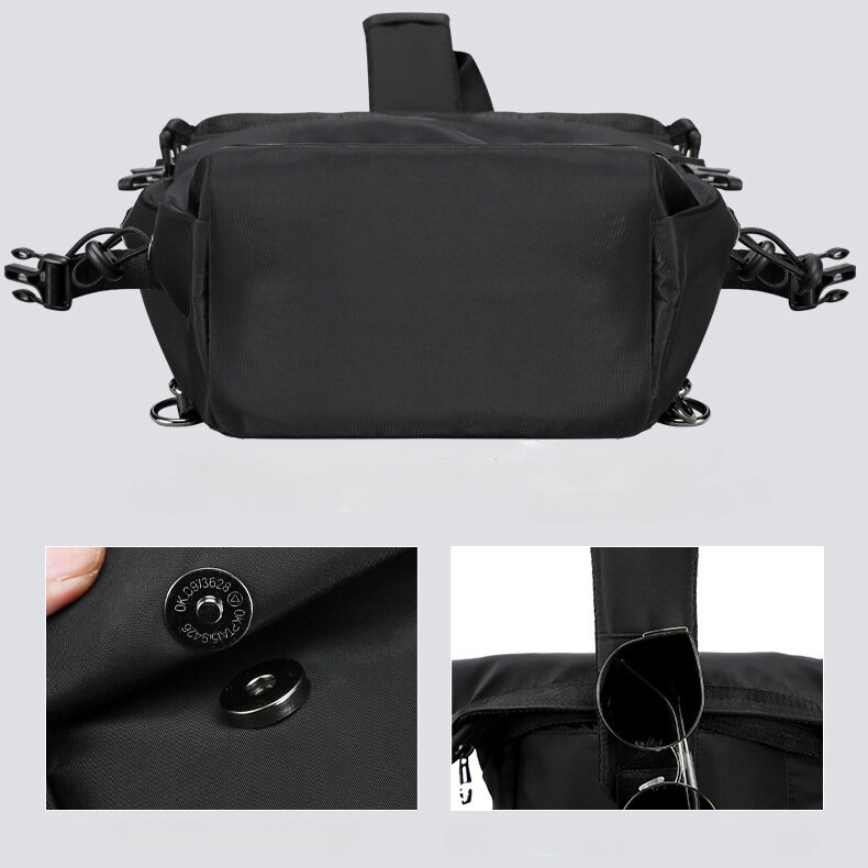 Дорожная нагрудная сумка большого размера для мужчин, водонепроницаемые нейлоновые сумочки через плечо, минималистичные винтажные слинг-сумки, рюкзак