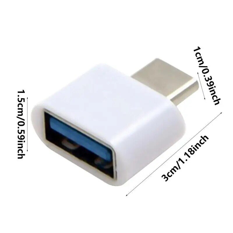 Convertidor USB a Tipo C, adaptador USB OTG Tipo C a USB, convertidor Tipo C OTG para teléfono móvil y productos electrónicos.