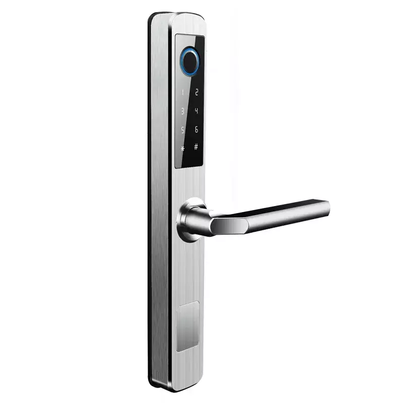 Impermeável alumínio Digital Door Lock, impressão digital, cartão de senha, Wi-Fi, ponte quebrada, ao ar livre, Tuya