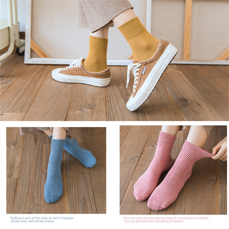 Утолщенные шерстяные носки для женщин и мужчин, повседневные удобные мягкие зимние толстые теплые носки, высокое качество, термоустойчивые носки средней длины