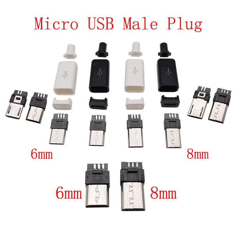 10 Stück USB-Steck verbinder Typ C / Micro / USB 2,0 Typ A Stecker Buchse Adapter DIY Löten Reparatur daten Ladestecker buchse