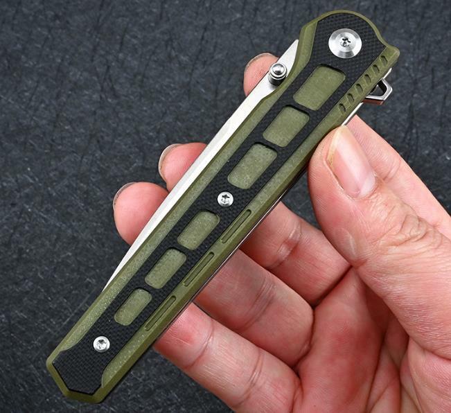 Высококачественный Тактический складной нож для кемпинга на открытом воздухе двухцветная Ручка G10 ножи для выживания безопасность оборона...